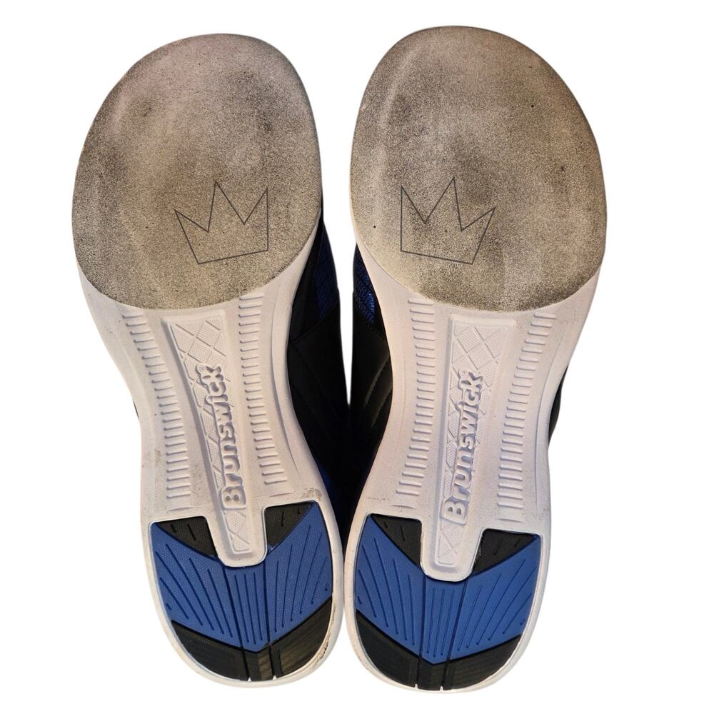 Brunswick Bowling Shoes Frenzy men's sz 12 Great condition! Black & Royal Blue - Picture 9 of 11
